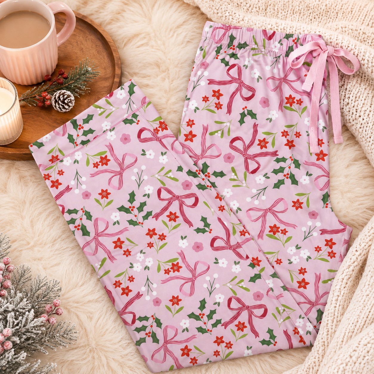 Merry Holly & Bows Lounge Pants